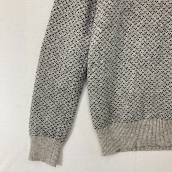 J. Crew Men's sz Medium Sweater Soft Lambswool Blend Bird's-eye Knit Crewneck - Picture 4 of 10
